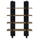 Coaster Furniture Danbrook 882036 71-inch 4-shelf Bookshelf - Black and Aged Walnut IMAGE 2
