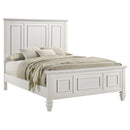  Coaster Furniture Sandy Beach 201301Q Wood Queen Panel Bed - Cream White IMAGE 2