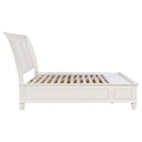  Coaster Furniture Sandy Beach 201309KE Wood Eastern King Storage Panel Bed - Cream White IMAGE 5