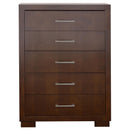  Coaster Furniture Jessica 200715 5-Drawer Bedroom Chest - Cappuccino IMAGE 2