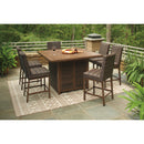  Signature Design by Ashley Paradise Trail P750 7 pc Outdoor Dining Set IMAGE 2