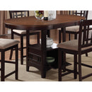  Coaster Furniture Lavon 105278 Oval 60-inch Extension Counter Dining Table - Chestnut IMAGE 4