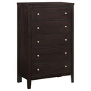  Coaster Furniture Carlton 202095 5-Drawer Bedroom Chest - Cappuccino IMAGE 1