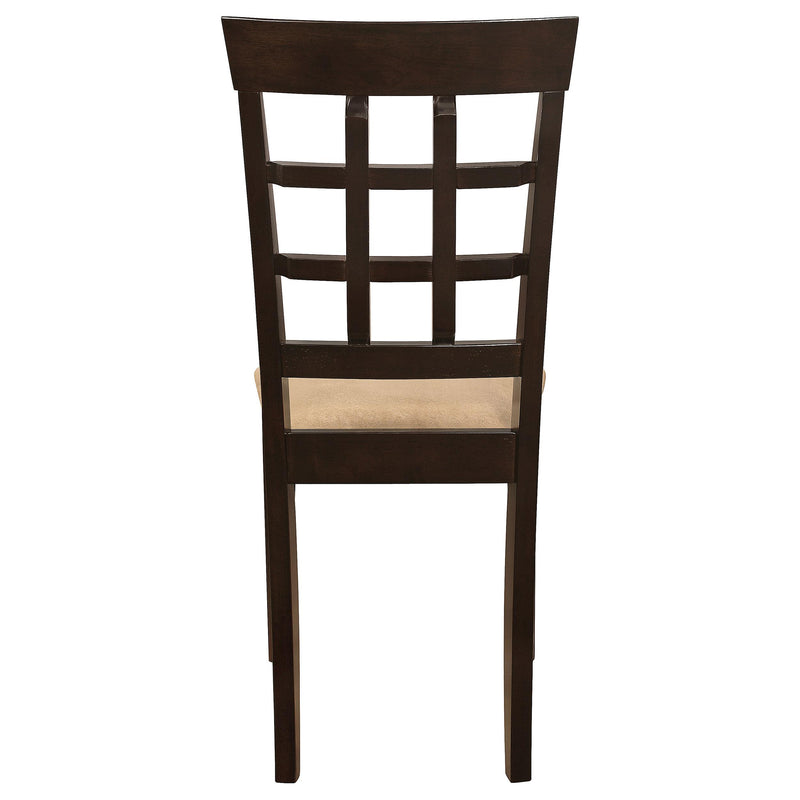  Coaster Furniture Gabriel 100772 Lattice Back Dining Side Chair - Cappuccino (Set of 2) IMAGE 6