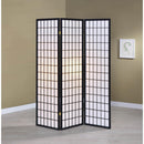  Coaster Furniture Carrie 4622 3-Panel Room Divider Folding Shoji Screen - Black IMAGE 5