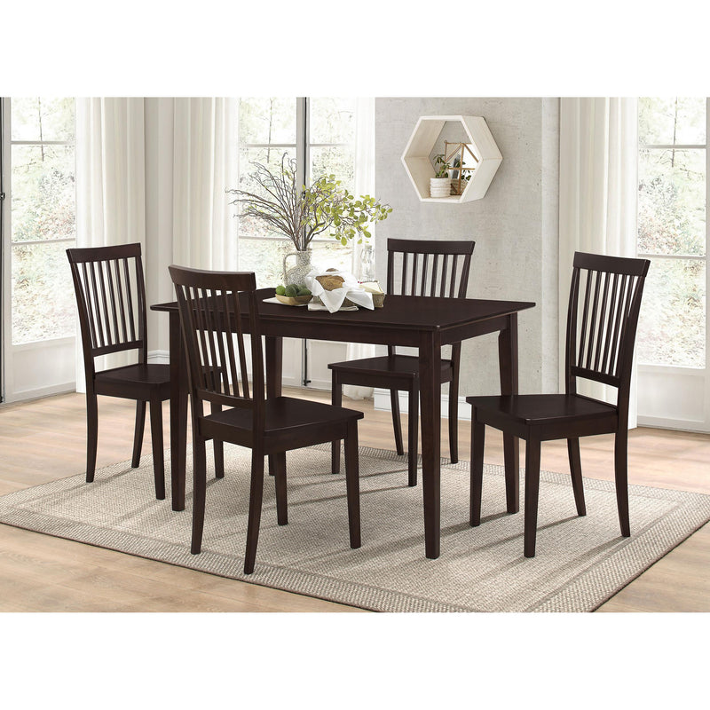 Coaster Furniture Gomez 150152 5-piece Rectangular Dining Table Set - Cappuccino IMAGE 4