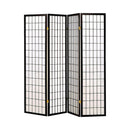  Coaster Furniture Roberto 4624 4-Panel Room Divider Folding Shoji Screen - Black IMAGE 1