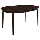  Coaster Furniture Gabriel 100770 Oval 60-inch Extension Leaf Dining Table - Cappuccino IMAGE 1