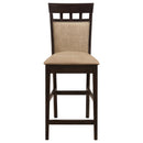  Coaster Furniture Gabriel 100219 Closed Back Counter Chair - Cappuccino (Set of 2) IMAGE 2