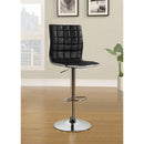  Coaster Furniture Ashbury 122087 Upholstered Adjustable Bar Stool - Black (Set of 2) IMAGE 3