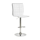  Coaster Furniture Ashbury 122089 Upholstered Adjustable Bar Stool - White (Set of 2) IMAGE 2