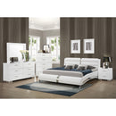  Coaster Furniture Jeremaine 300345Q Upholstered Queen Sleigh Bed - White IMAGE 6
