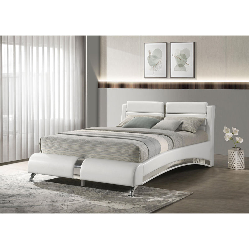 Coaster Furniture Jeremaine 300345Q Upholstered Queen Sleigh Bed - White IMAGE 7