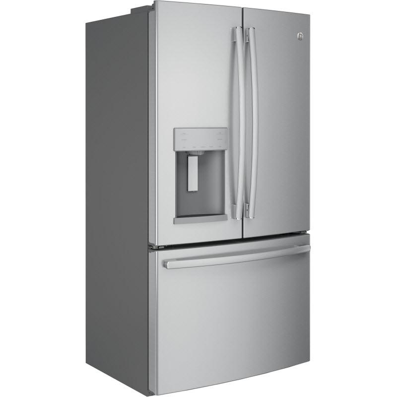 GE 36-inch, 22.2 cu. ft. Counter-Depth French 3-Door Refrigerator with Ice and Water GYE22HSKSS IMAGE 2