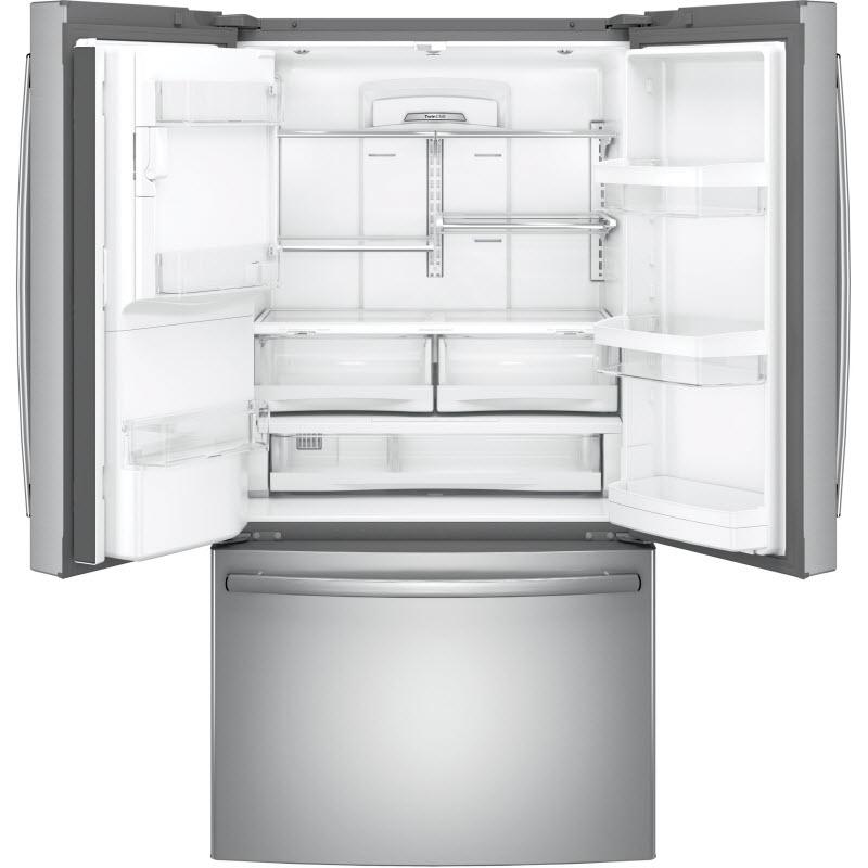 GE 36-inch, 22.2 cu. ft. Counter-Depth French 3-Door Refrigerator with Ice and Water GYE22HSKSS IMAGE 3