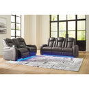 Signature Design by Ashley Fyne-Dyme 36602U1 2 pc Power Reclining Living Room Set IMAGE 1