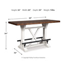 Signature Design by Ashley Valebeck D546D13 3 pc Counter Height Dining Set IMAGE 5
