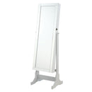  Coaster Furniture Yvonne 901866 Cheval Mirror with Jewelry Storage - Dove Grey IMAGE 1