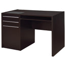  Coaster Furniture Halston 800702 47-inch 2-Drawer Office Desk with Cabinet - Cappuccino IMAGE 1