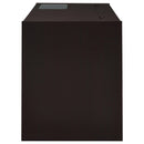  Coaster Furniture Halston 800702 47-inch 2-Drawer Office Desk with Cabinet - Cappuccino IMAGE 3