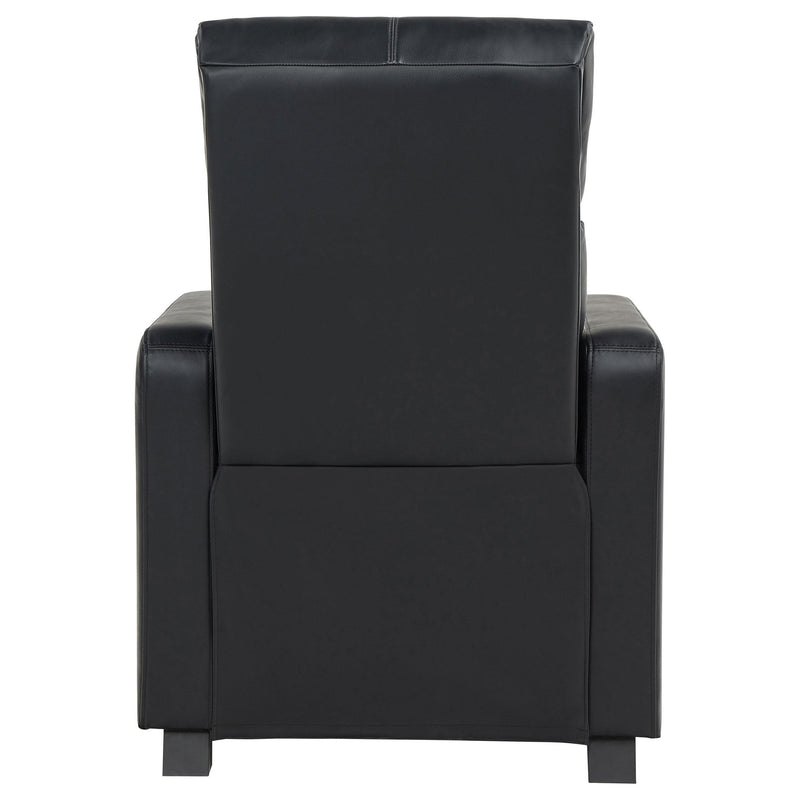  Coaster Furniture Toohey 600181 Upholstered Home Theater Push Back Recliner - Black IMAGE 7