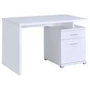  Coaster Furniture Irving 800110 47-inch 2-Drawer Office Computer Desk - White IMAGE 2