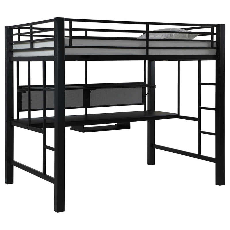Coaster Furniture Avalon 460023 Full Workstation Loft Bed - Black IMAGE 1