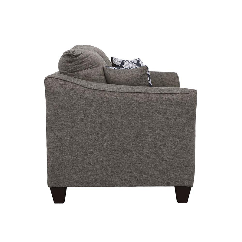  Coaster Furniture Salizar 506022 Upholstered Flared Arm Loveseat - Charcoal Grey IMAGE 4