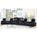 Coaster Furniture Cyrus 600001 Upholstered Track Arm Recliner - Black IMAGE 13