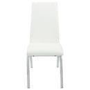  Coaster Furniture Bishop 121572 Upholstered Dining Side Chair - White (Set of 2) IMAGE 2