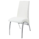  Coaster Furniture Bishop 121572 Upholstered Dining Side Chair - White (Set of 2) IMAGE 3