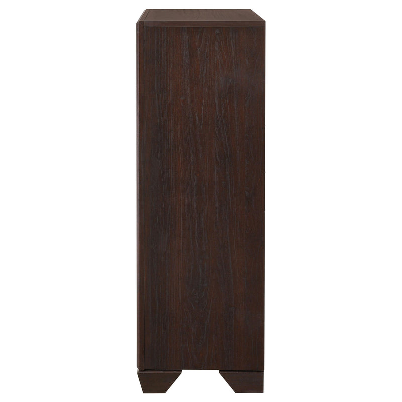 Coaster Furniture Kauffman 204395 5-Drawer Bedroom Chest - Dark Cocoa IMAGE 4