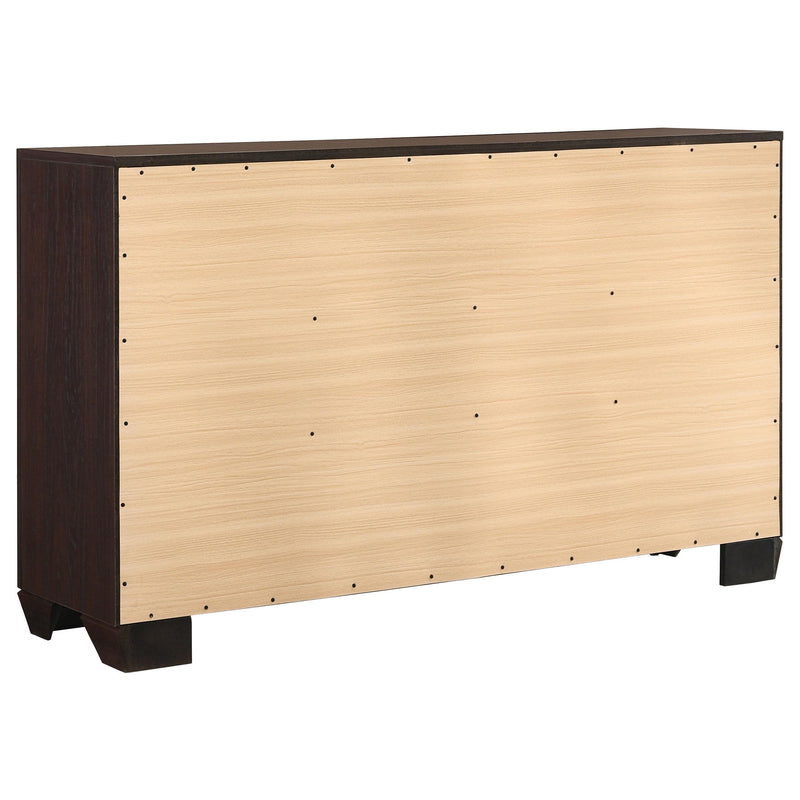 Coaster Furniture Kauffman 204393 6-Drawer Dresser - Dark Cocoa IMAGE 5