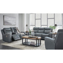  Signature Design by Ashley Mindanao U59504U2 3 pc Power Reclining Living Room Set - Steel IMAGE 2