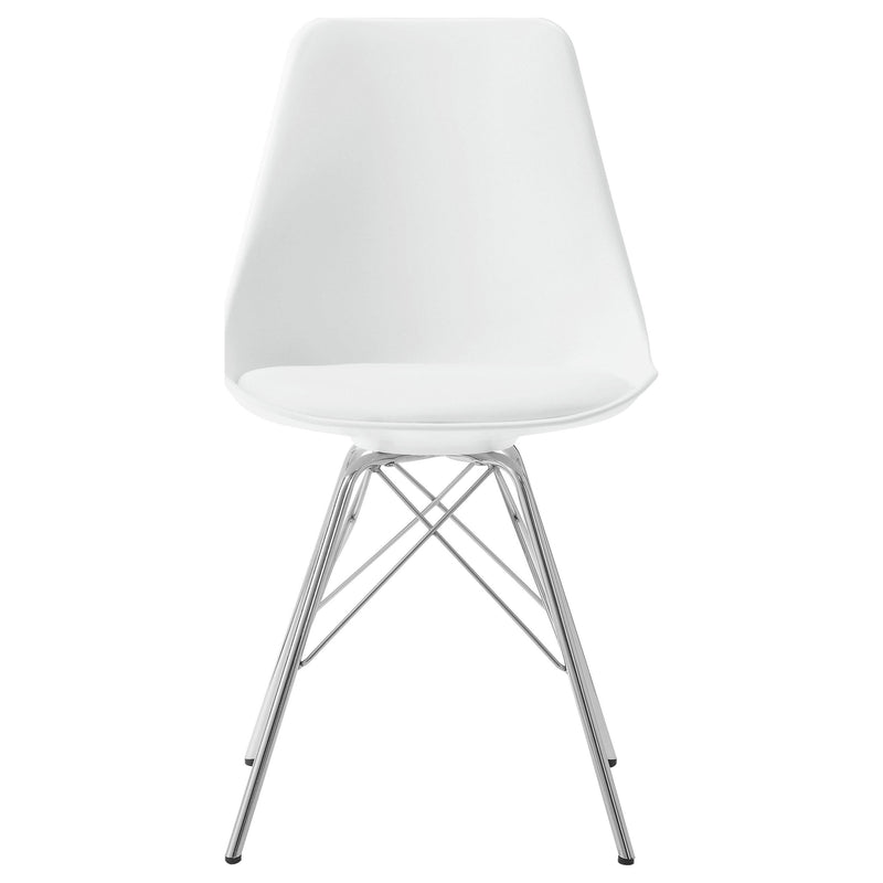  Coaster Furniture Juniper 102792 Polypropylene Dining Side Chair - White (Set of 2) IMAGE 2