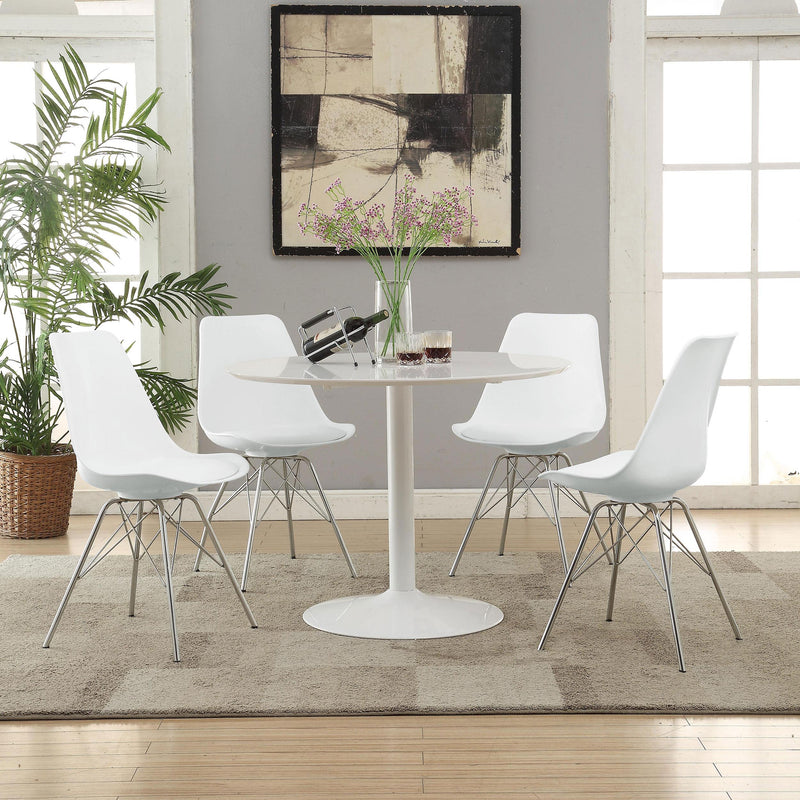  Coaster Furniture Juniper 102792 Polypropylene Dining Side Chair - White (Set of 2) IMAGE 8