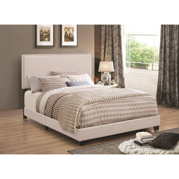  Coaster Furniture Boyd 350051T Upholstered Twin Panel Bed - Ivory IMAGE 1