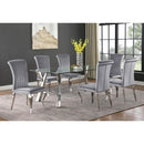  Coaster Furniture Betty 105073 Velvet Upholstered Dining Side Chair - Grey (Set of 4) IMAGE 8