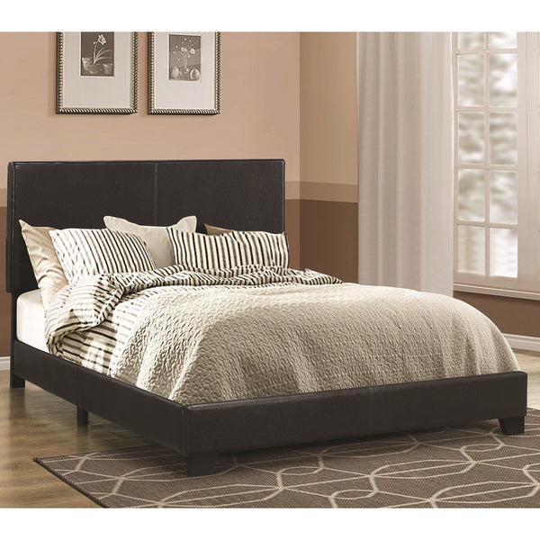 Coaster Furniture Dorian 300761KW Faux Leather Upholstered California King Bed - Black IMAGE 1