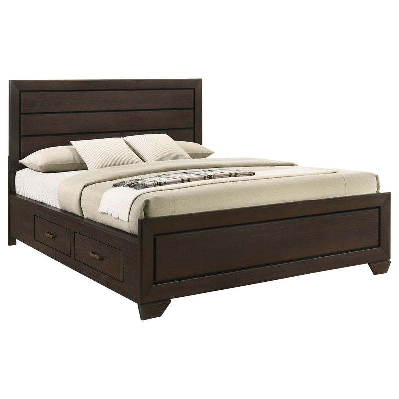 Coaster Furniture Kauffman 204390KW Wood California King Storage Panel Bed - Dark Cocoa IMAGE 3