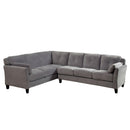  Furniture of America Peever II Fabric 2 pc Sectional CM6368GY-SECTIONAL IMAGE 2