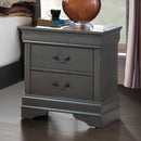  Furniture of America Louis Philippe III 2-Drawer Nightstand CM7866GY-N IMAGE 1
