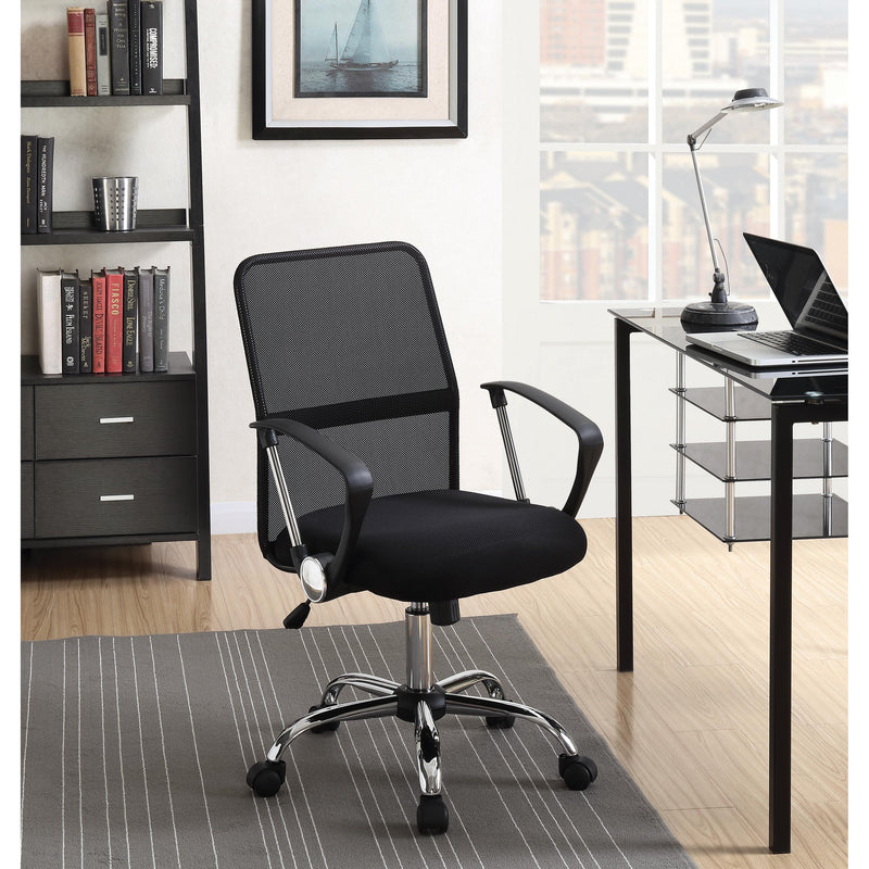  Coaster Furniture Gerta 801319 Upholstered Adjustable Mesh Office Desk Chair - Black IMAGE 9