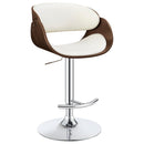  Coaster Furniture Dana 104966 Adjustable Bar Stool - Ecru and Chrome IMAGE 2