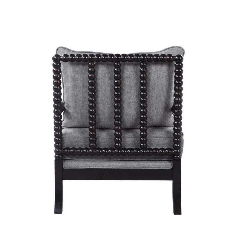  Coaster Furniture Blanchett 903824 Upholstered Bobbin Accent Chair - Grey and Black IMAGE 4