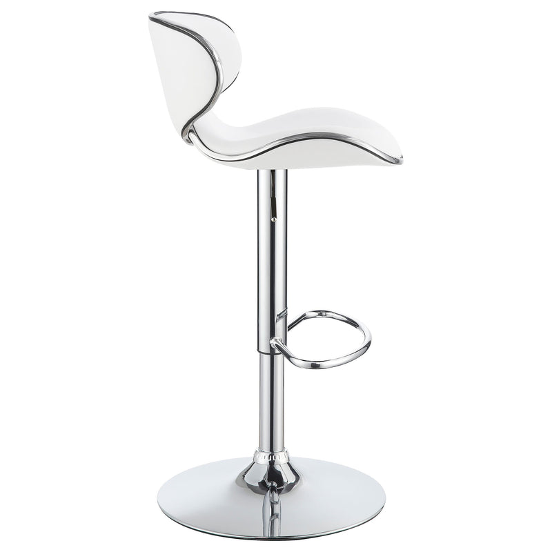  Coaster Furniture Edenton 120389 Upholstered Adjustable Bar Stool - White (Set of 2) IMAGE 7