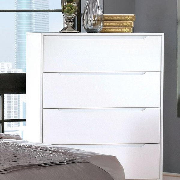 Furniture of America Lennart II 4-Drawer Chest CM7386WH-C IMAGE 1