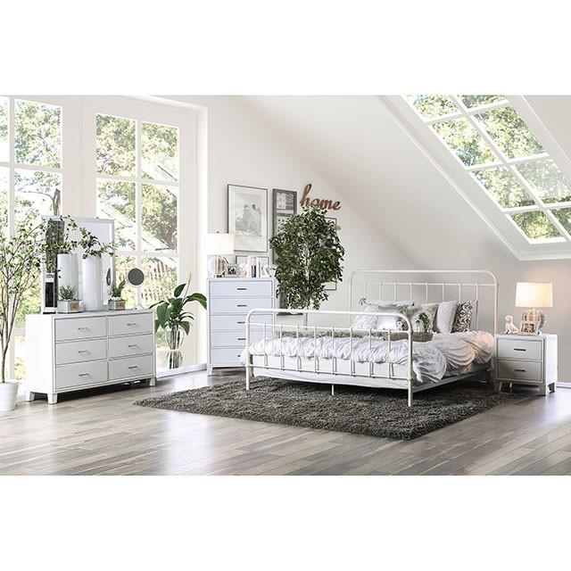 Furniture of America Iria Full Metal Bed CM7701WH-F IMAGE 2