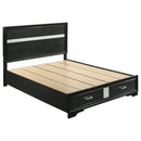  Coaster Furniture Miranda 206361Q 51-inch Wood Queen Storage Panel Bed - Black IMAGE 1