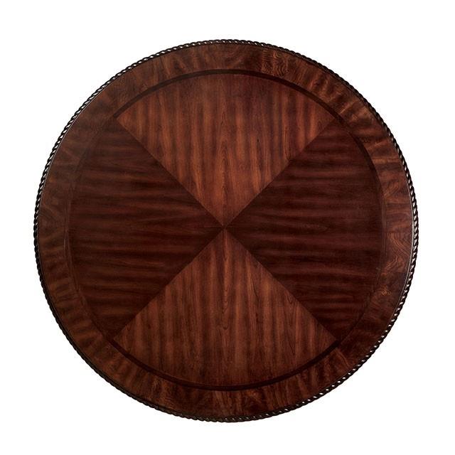 Furniture of America Round Bellagio Dining Table with Pedestal Base CM3319RT-TABLE IMAGE 3
